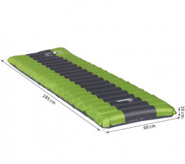 Saltea camping autogonflabilă 185 x 60 x 10 cm | verde-gri č.3