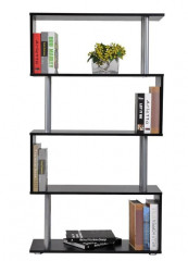 Bibliotecă - raft separator perete 80 x 30 x 145 cm | negru č.2