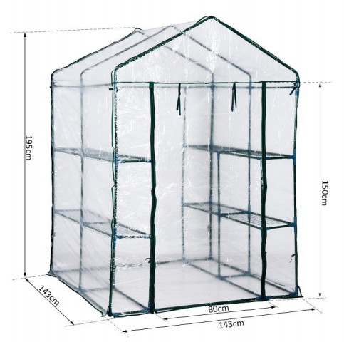 Solar de grădină 143 x 143 x 195 cm | transparent č.4