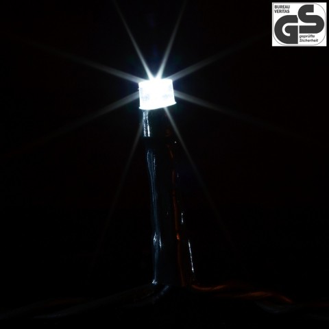 Instalație de Crăciun LED 20 m | alb rece 200 LED | cablu verde č.6