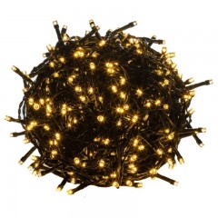 Instalație de Crăciun LED 60 m | alb cald 600 LED | cablu verde č.1