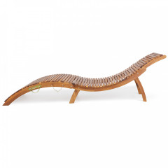 Șezlong ergonomic de grădină | lemn de sălcâm č.2