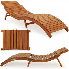 Șezlong ergonomic de grădină | lemn de sălcâm č.1
