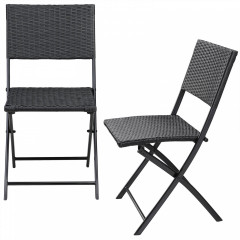 Scaun pliabil Polyrattan | 4 bucăți č.2