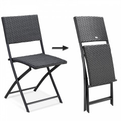Scaun pliabil Polyrattan | 4 bucăți č.3