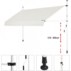 Copertină retractabilă 350 x 176-305 cm | bej č.3