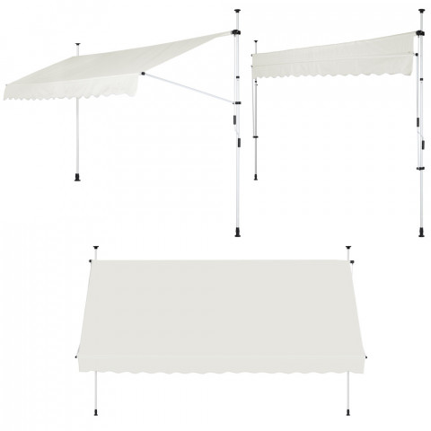 Copertină retractabilă 350 x 176-305 cm | bej č.2