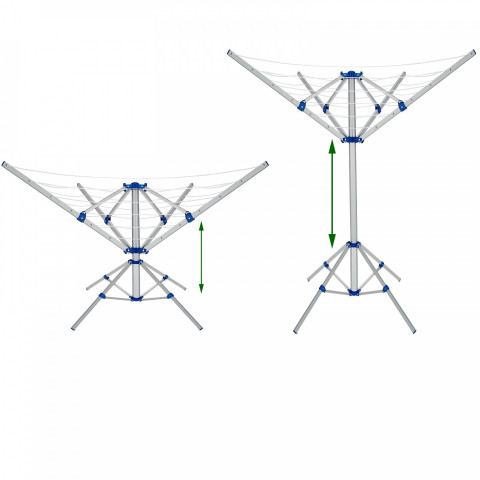Uscător rotativ din aluminiu 103 x 168 cm | argintiu č.4