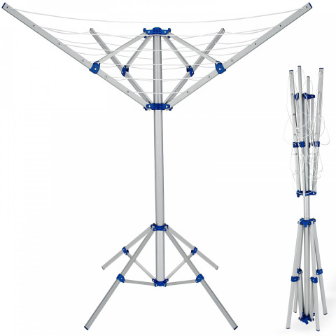 Uscător rotativ din aluminiu 103 x 168 cm | argintiu č.3