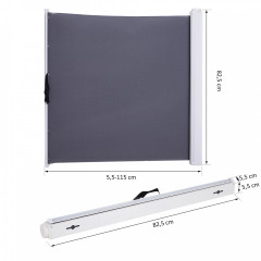 Poartă de siguranță retractabilă 115 x 82,5 cm | gri č.3