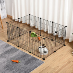 Padoc metalic pentru animale mici 105 x 70 x 45 cm | negru č.1