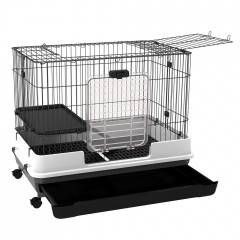 Cușcă metalică mobilă pentru animale mici | 81,2 x 52,7 x 66 cm č.3