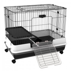 Cușcă metalică mobilă pentru animale mici | 81,2 x 52,7 x 66 cm č.2
