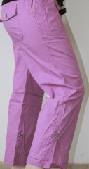 Pantaloni 3/4 din pânză pentru femei | Violet č.3