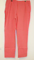 Pantaloni din pânză pentru femei | orange cu talie elastică
