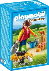 Playmobil 6139 Femeia cu familia de pisici č.1