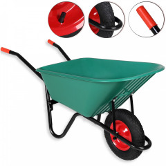 Roabă de grădină din plastic 100 l / 150 kg | verde č.2