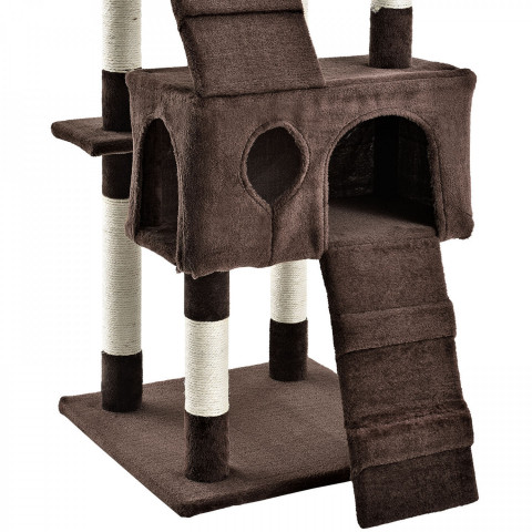 Ansamblu de joacă pentru pisici 170x62x75 cm | maro închis č.5