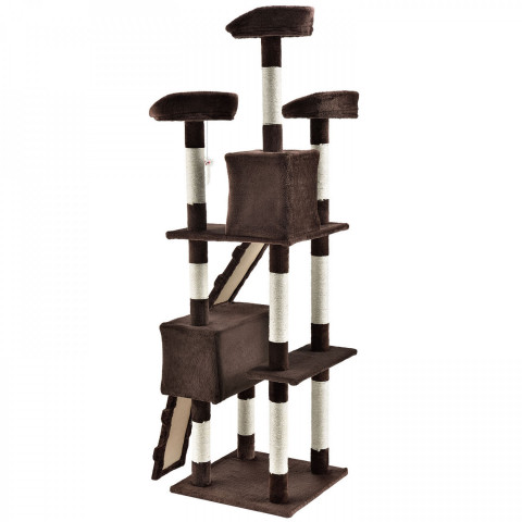 Ansamblu de joacă pentru pisici 170x62x75 cm | maro închis č.3