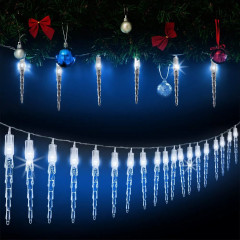 Instalație de Crăciun LED tip șirag, țurțuri, 5,4 m | albastru 40 LED č.1