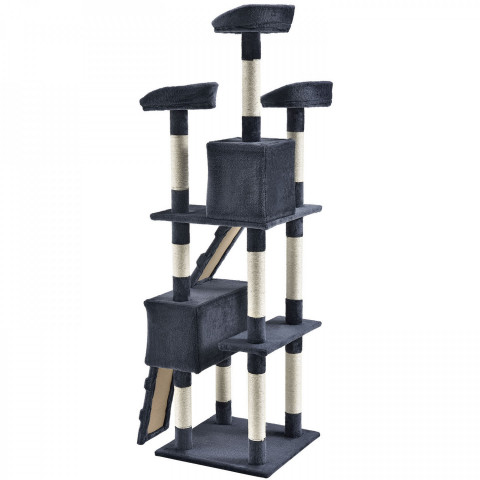 Ansamblu de joaca pentru pisici 170x62x75 cm | gri închis č.4