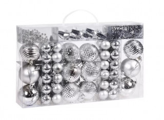 Set decorațiuni de Crăciun 66 piese | argintiu č.1