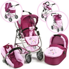 Cărucior pentru păpuși Bayer Chic 2000 Emotion 3in1 cu scaun auto 29 č.1