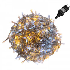 Ghirlandă luminoasă LED 40m cald+alb rece 400 LED | cablu transparent č.1