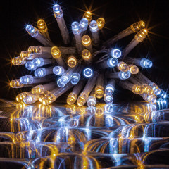 Ghirlandă luminoasă LED 600 LED 15 m | alb rece+cald č.2