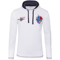 Tricou cu gluga pentru bărbați Nebuloși alb L č.1