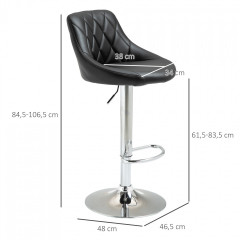 2x scaun de bar Karim | negru č.2