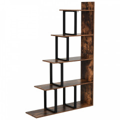 Raft de perete design industrial 102 x 30 x 160 cm | maro č.1