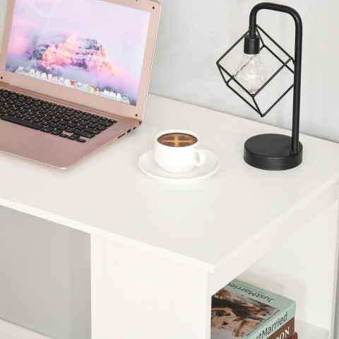 Birou PC cu raft | alb č.6