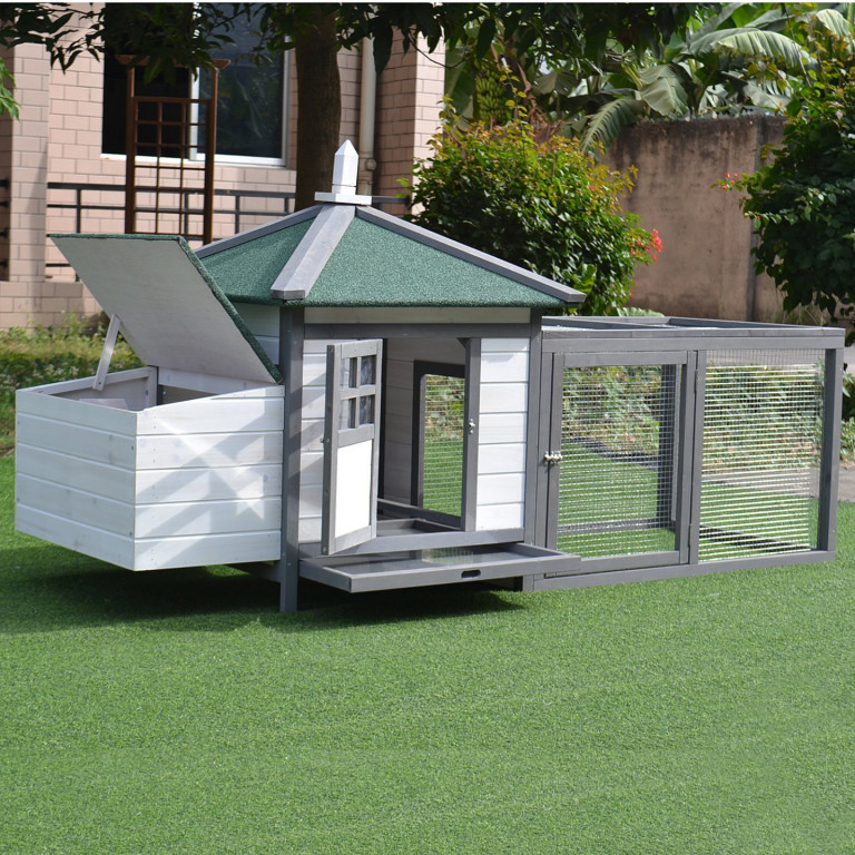 Coteț din lemn pentru păsări | 196 x 76 x 97 cm