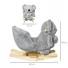 Balansoar model koala cu sunete | 60 x 33 x 50 cm č.3