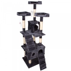 Ansamblu de joaca pentru pisici 170x62x75 cm | gri închis č.2