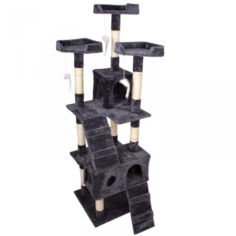 Ansamblu de joaca pentru pisici 170x62x75 cm | gri închis č.2