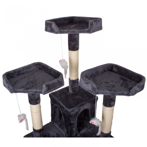 Ansamblu de joaca pentru pisici 170x62x75 cm | gri închis č.6