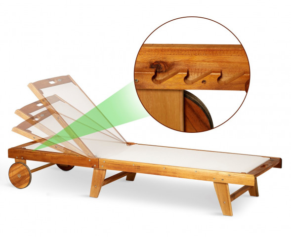 Șezlong de grădină Simon | lemn masiv de salcâm č.4