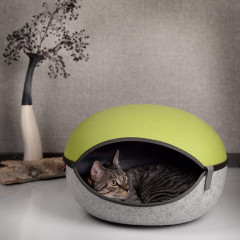 Culcuș pentru pisici | verde/antracit č.2