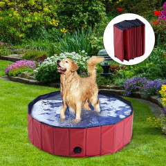 Piscină pliabilă pentru câini 140 x 30 cm | roșu č.2
