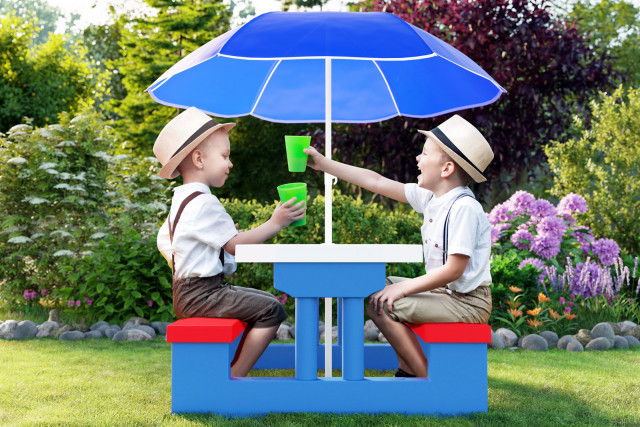 Set mobilier de grădină, pentru copii, cu umbrelă č.2