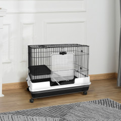 Cușcă metalică mobilă pentru animale mici | 81,2 x 52,7 x 66 cm č.1
