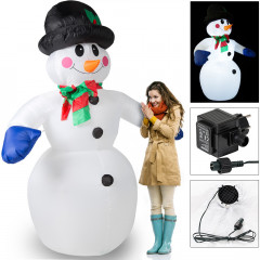 Om de zăpadă gonflabil XXL cu iluminare LED 240 cm | 20 LED-uri
