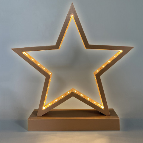Stea decorativă din lemn de Crăciun | 45 LED č.2