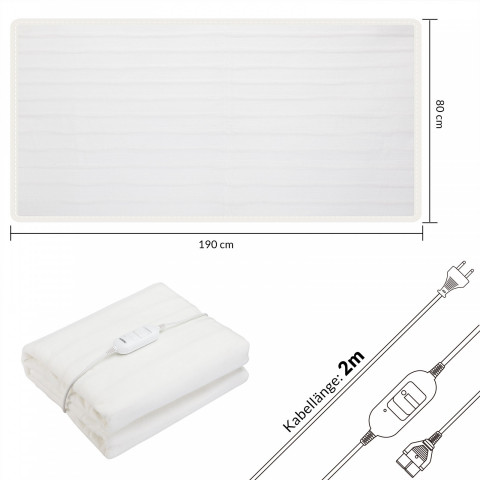 Pătură TV cu încălzire 190 x 80 cm | albă č.6