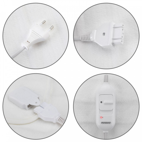 Pătură TV cu încălzire 190 x 80 cm | albă č.9