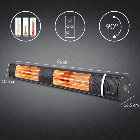 Încălzitor infraroșu cu telecomandă 3000W | negru č.6