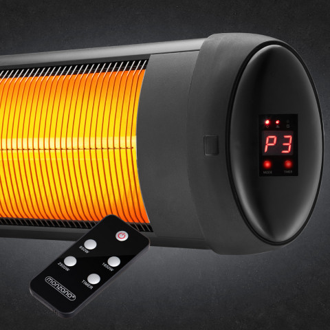Încălzitor infraroșu cu suport și telecomandă 2500W | negru č.8