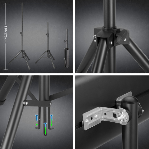 Încălzitor infraroșu cu suport și telecomandă 2500W | negru č.12